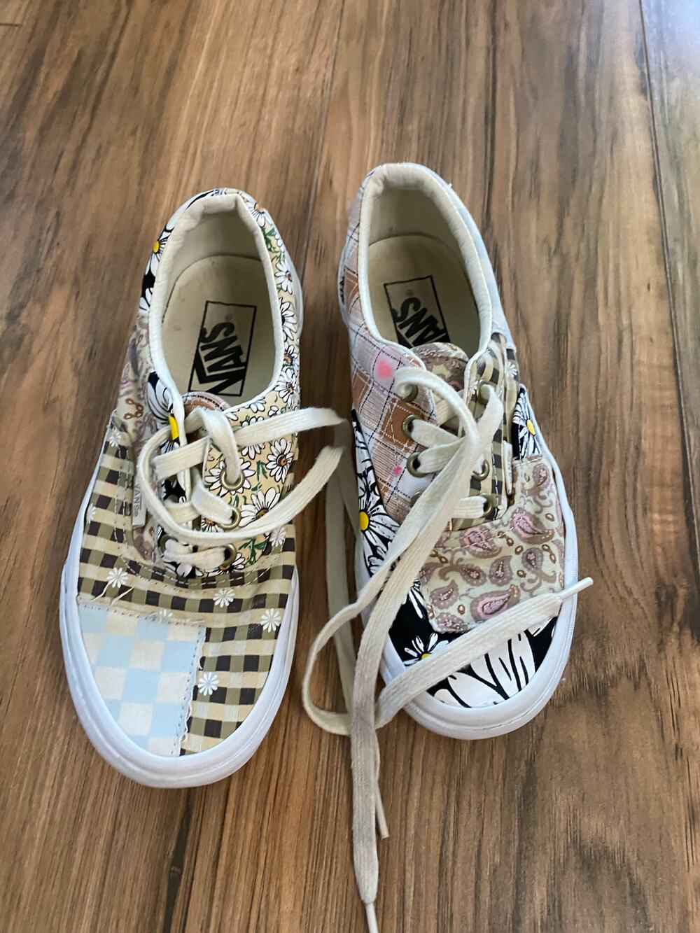 Vans Era Daisy Patchwork Sneakers Shoes Sz 6 women